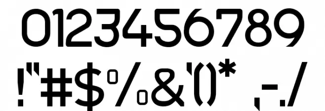 Trak Font OTHER CHARS