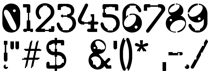 Tralfamadore Font OTHER CHARS