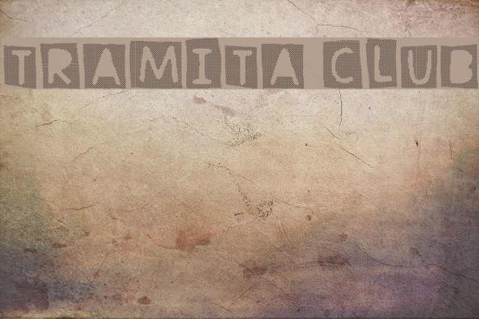 Tramita club Font examples