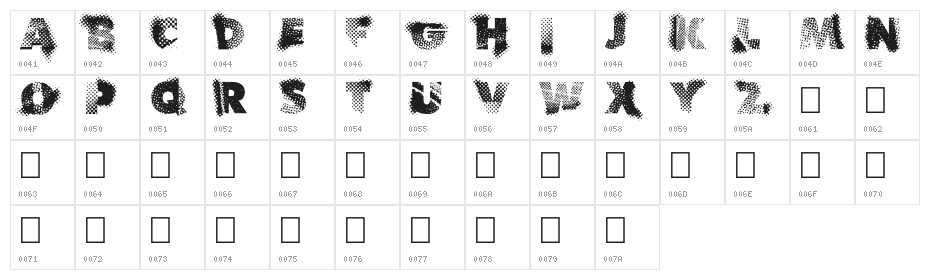Tramix Character Map