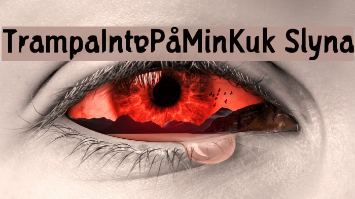 TrampaIntePåMinKuk Slyna Font examples