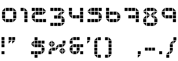 Tranceform Font Alte caractere