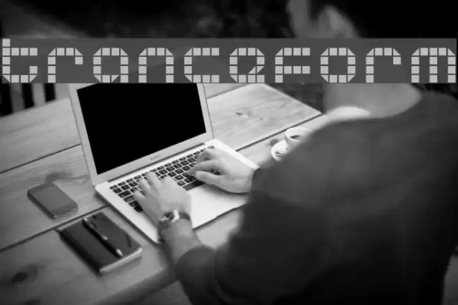 Tranceform Font examples