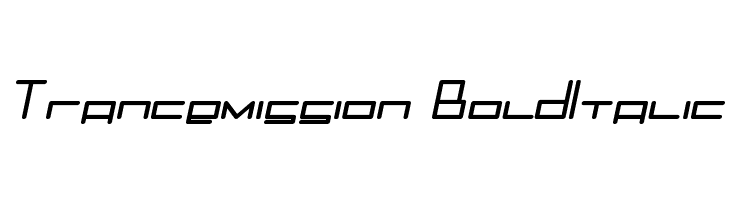 Trancemission BoldItalic  フリーフォントのダウンロード