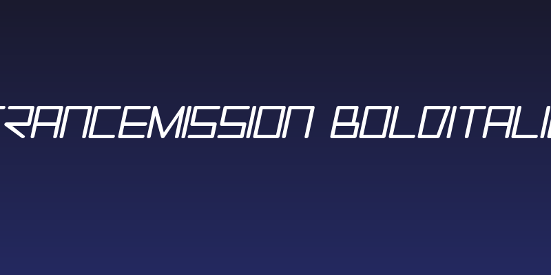 Trancemission BoldItalic Social Header