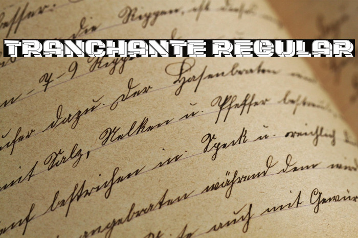 Tranchante Regular Example 2