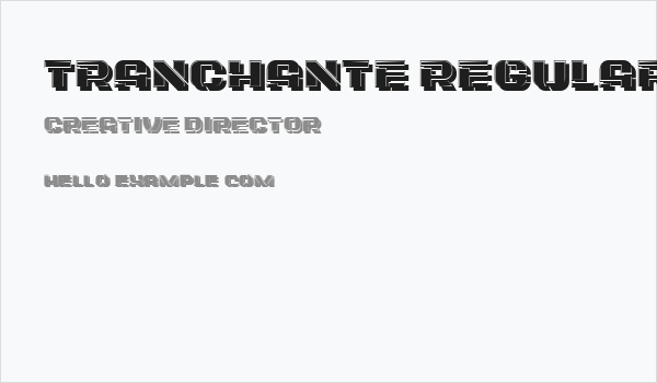 Tranchante Regular Business Card