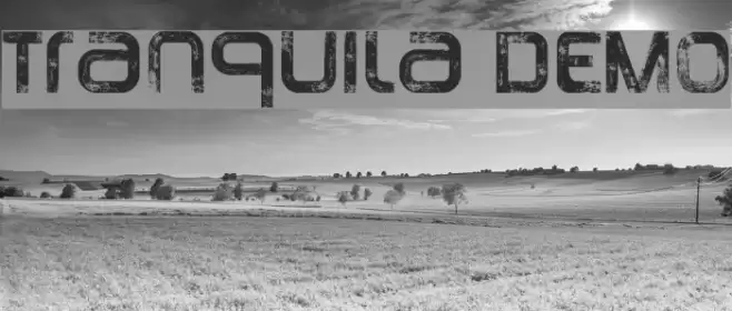 Tranquila DEMO Font examples
