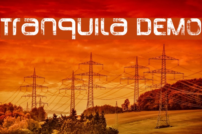 Tranquila DEMO Font examples