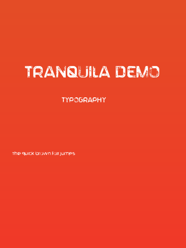 Tranquila DEMO Poster
