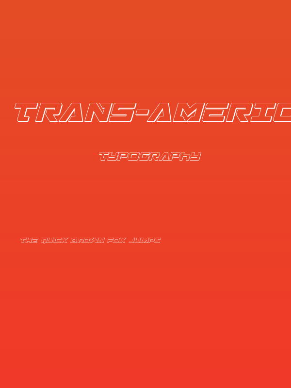 Trans-America 3D Italic Poster