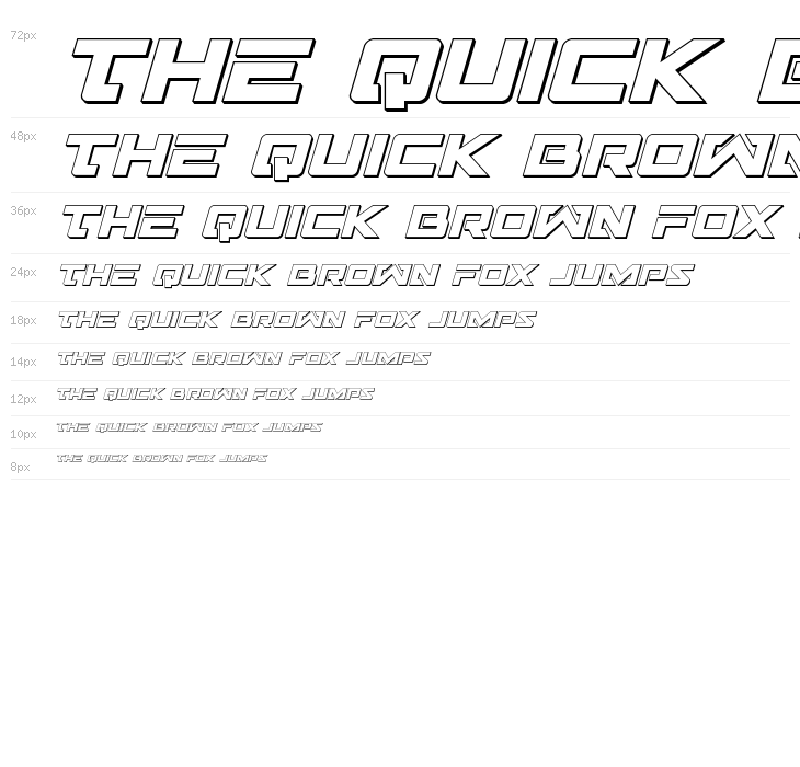 Trans-America 3D Italic Waterfall