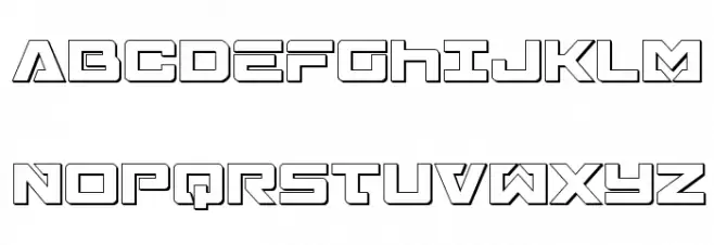 Trans-America 3D Шрифта ВЕРХНИЙ