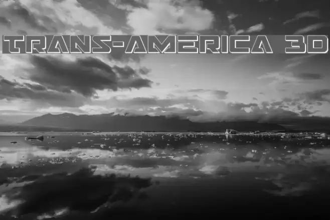 Trans-America 3D Font examples