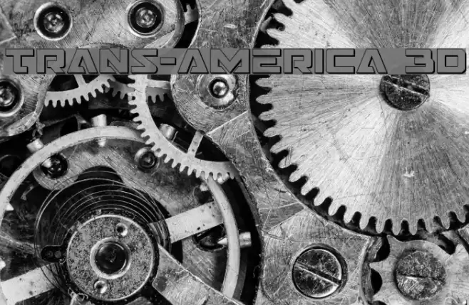 Trans-America 3D Font examples