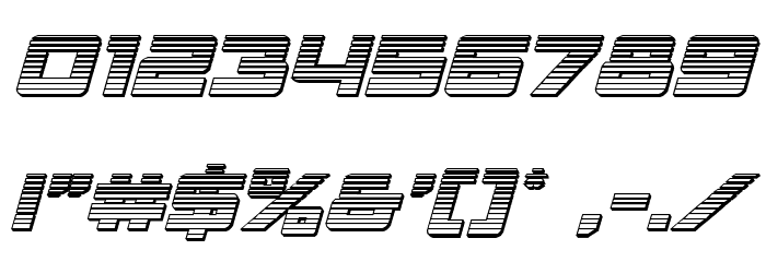 Trans-America Chrome Italic Font OTHER CHARS