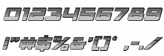 Trans-America Chrome Italic Font OTHER CHARS