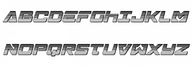 Trans-America Chrome Italic Fonte MAIÚSCULAS