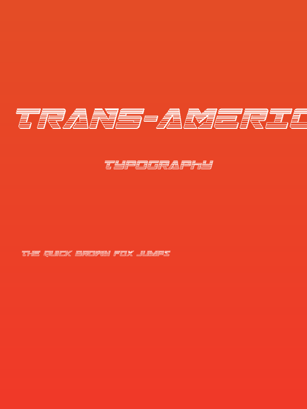 Trans-America Chrome Italic Poster