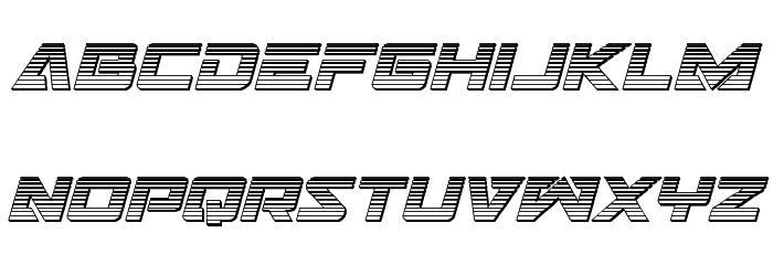 Trans-America Chrome Italic Font LOWERCASE