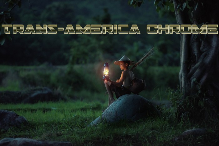 Trans-America Chrome Font examples