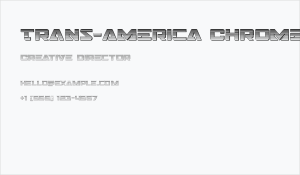 Trans-America Chrome Business Card