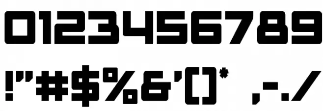 Trans-America Condensed Font OTHER CHARS