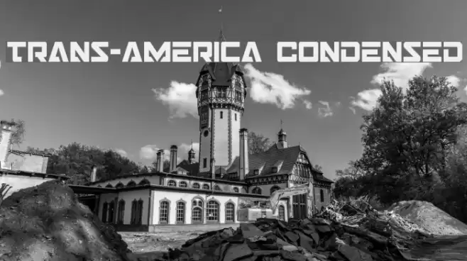 Trans-America Condensed Font examples
