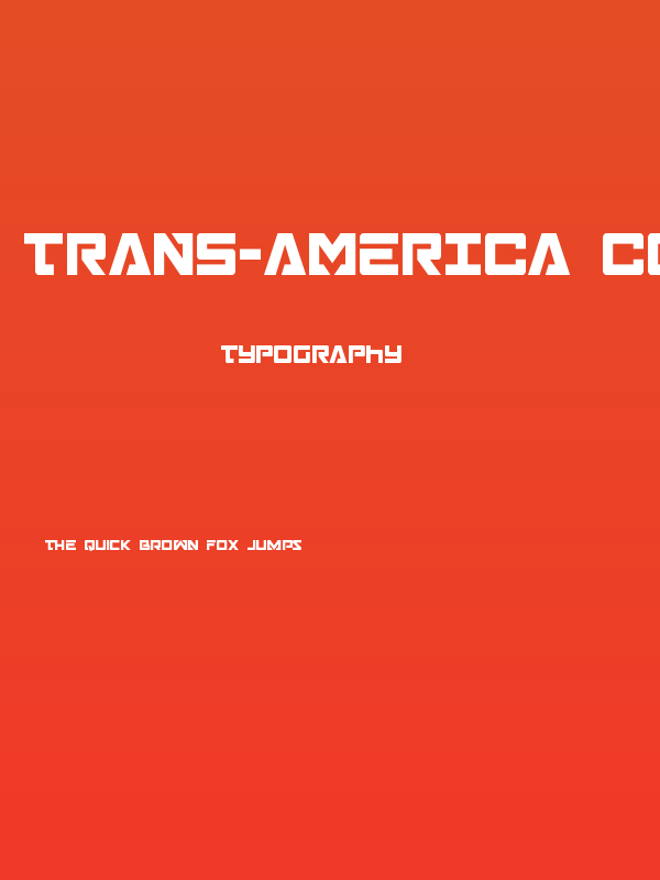 Trans-America Condensed Poster