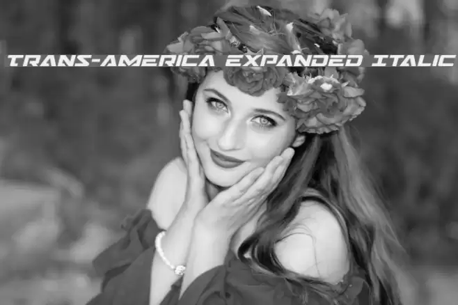Trans-America Expanded Italic Font examples