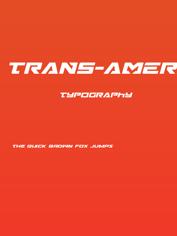 Trans-America Expanded Italic Poster