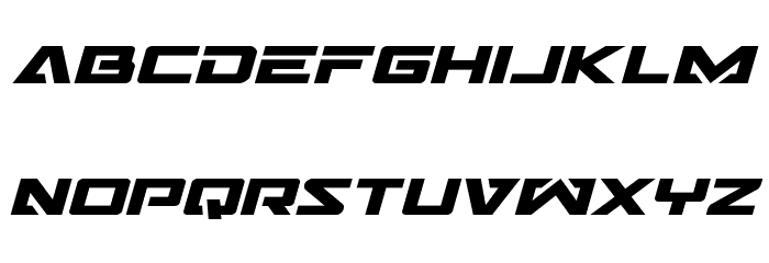 Trans-America Expanded Italic Font LOWERCASE