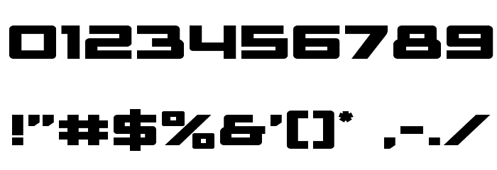 Trans-America Expanded Font OTHER CHARS