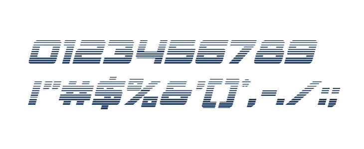 Trans-America Gradient Italic Other Characters