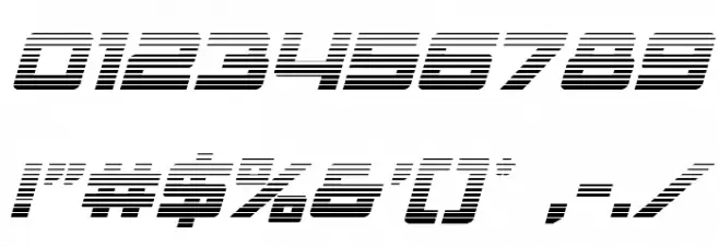 Trans-America Gradient Italic Font OTHER CHARS