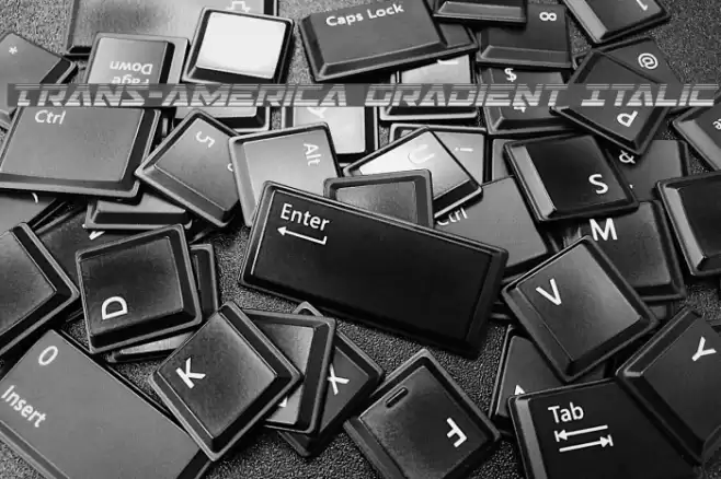 Trans-America Gradient Italic Font examples