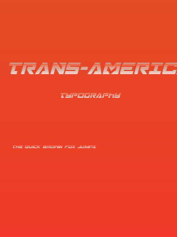 Trans-America Gradient Italic Poster