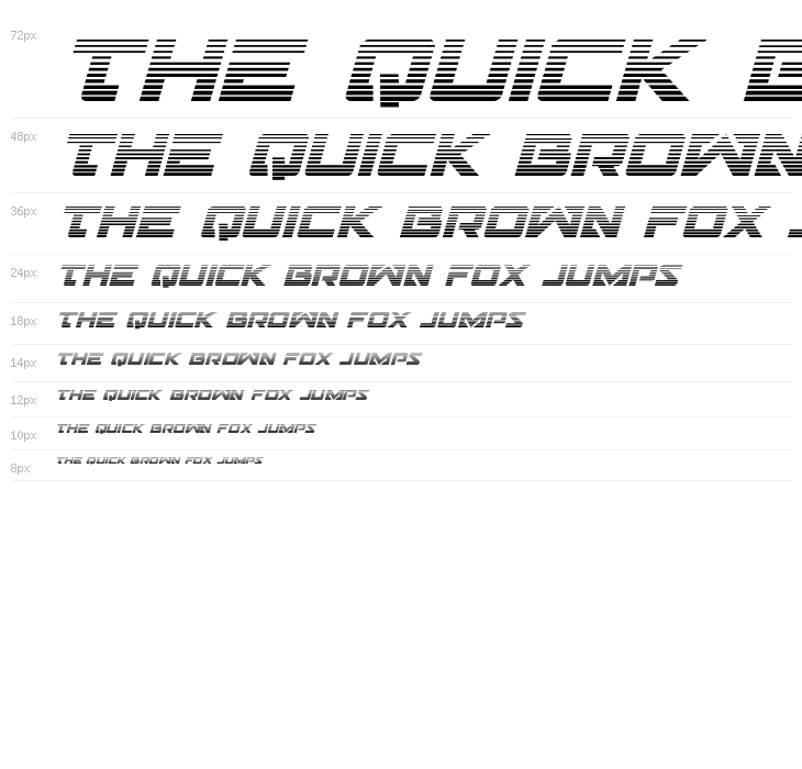 Trans-America Gradient Italic Waterfall