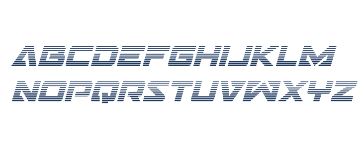 Trans-America Gradient Italic Lowercase