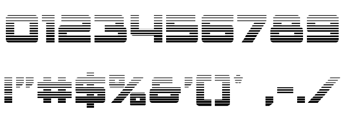 Trans-America Gradient Font OTHER CHARS