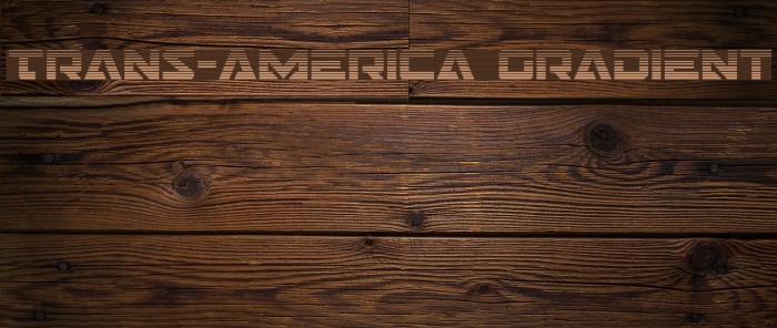 Trans-America Gradient Font examples