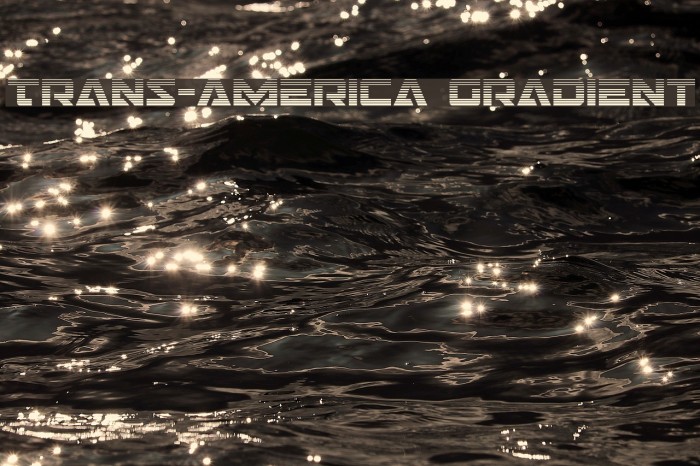 Trans-America Gradient Font examples