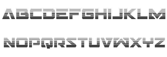 Trans-America Gradient Font LOWERCASE