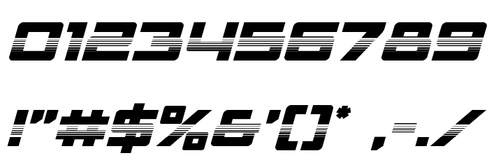Trans-America Halftone Italic Font OTHER CHARS
