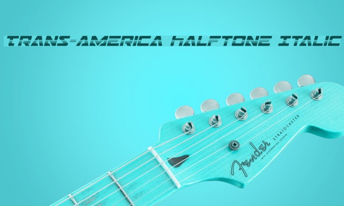 Trans-America Halftone Italic Font examples