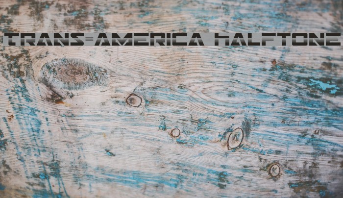 Trans-America Halftone Font examples