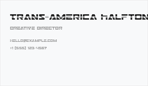 Trans-America Halftone Business Card