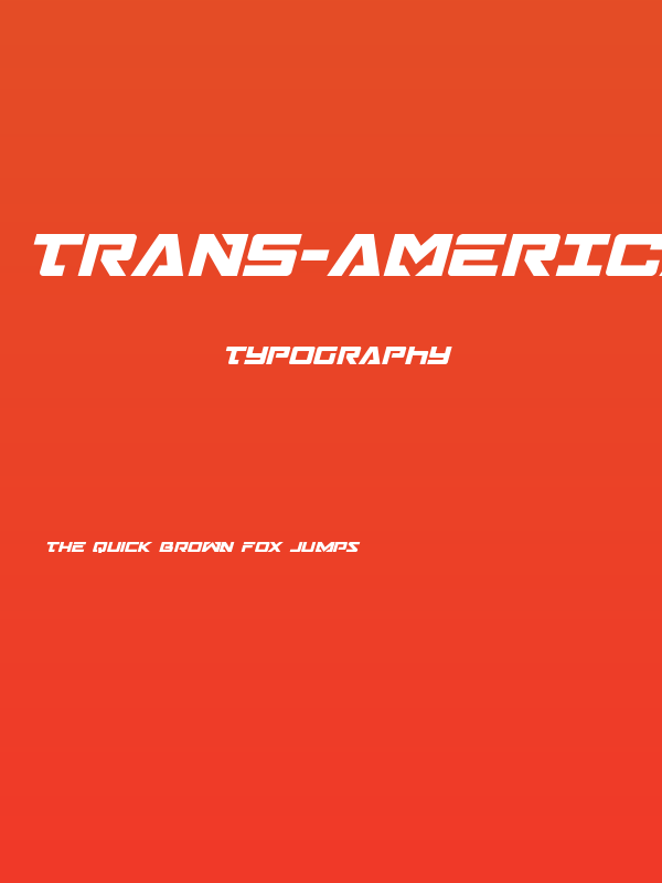 Trans-America Italic Poster