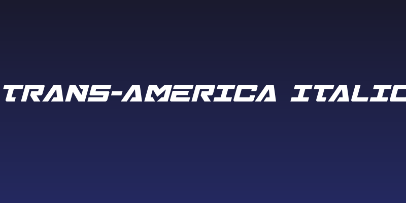 Trans-America Italic Social Header