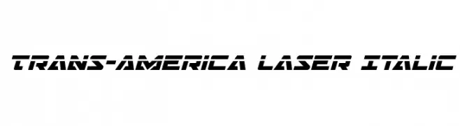Trans-America Laser Italic  Fuentes Gratis Descargar